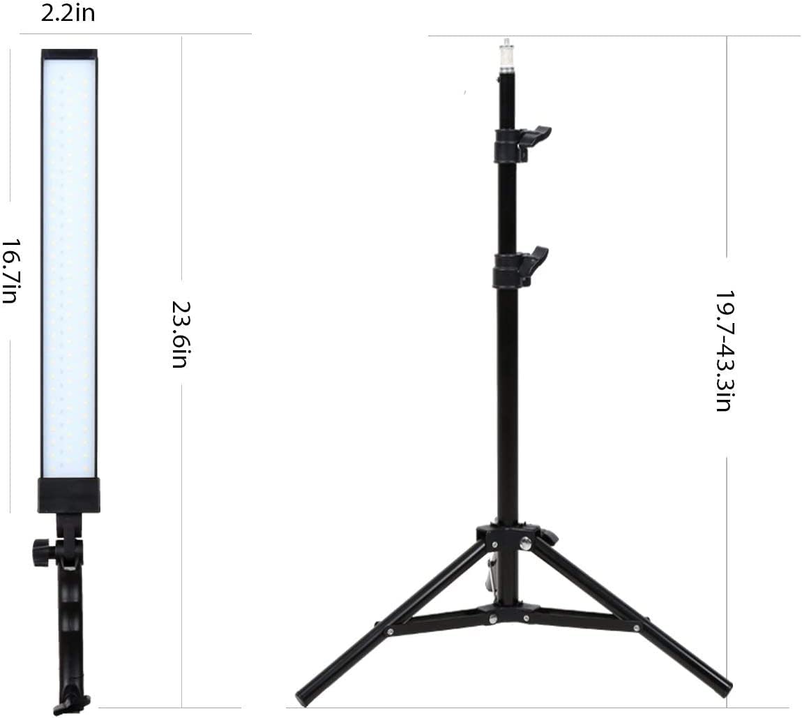 Kit d’Eclairage LED Studio de Photographie avec Support de Lumière Trépied et Lumière de Replissage pour Portrait, Vidéo, Produit, en Direct