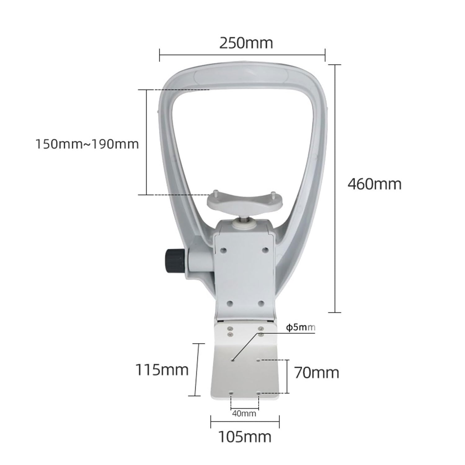 Akcesoria do sprzętu optometrycznego, zestaw wsporników podbródka do instrumentów optycznych, regulowane podparcie podbródka do podnoszenia 40 mm do automatycznego refraktometru, treningu wzroku