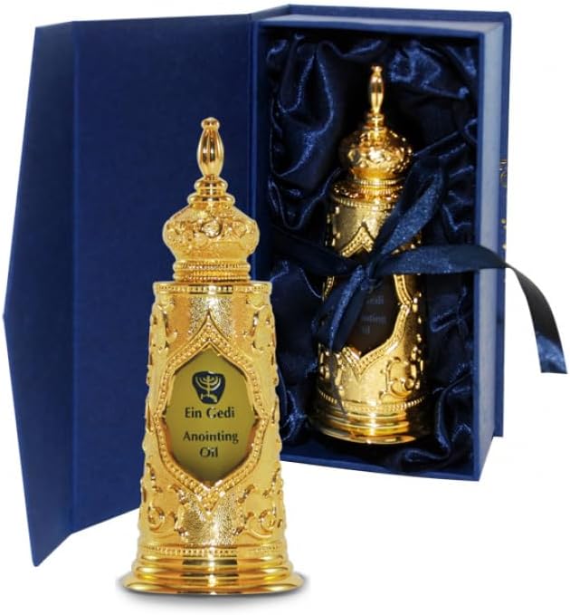 Gold Torah Scroll ‘Light of Jerusalem’ Anointing Oil from Israel
