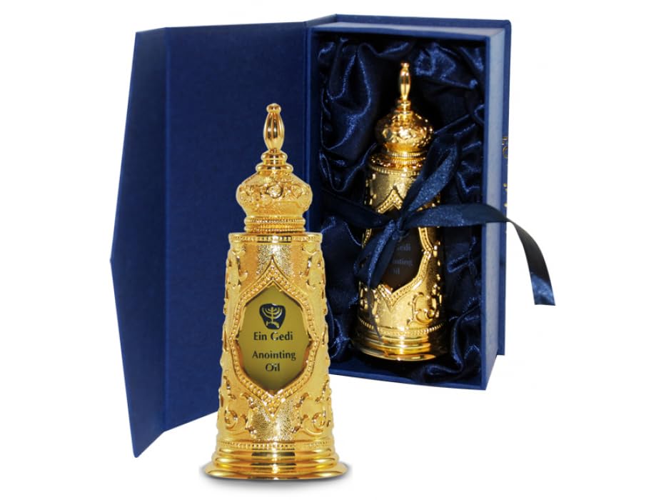 Gold Torah Scroll ‘Light of Jerusalem’ Anointing Oil from Israel