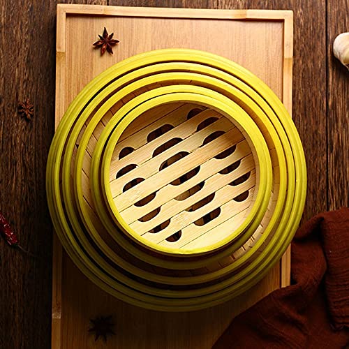 Bamboo Steamer with Lid, Food Steamer, Rice Dumpling Steamer,Natural Steamer Basket for Dim Sum, Vegetables, Meat and Fish(28.7cm-Steamer with lid) - Image 6