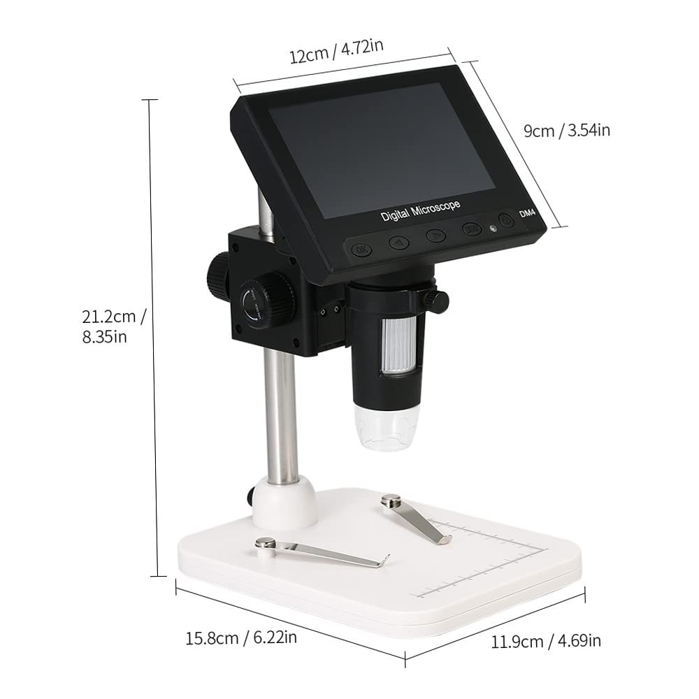 Powiększenie 1000X 10.9 cm wyświetlacz LCD przenośny mikroskop 720P LED cyfrowa lupa z uchwytem do naprawy płytek drukowanych narzędzie lutownicze