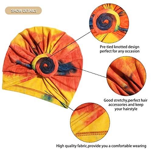 Image of KYNARI Turban Head Wraps for Women, Pretied Stretch Bonnet Hair Wrap