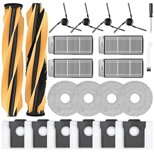 22-delige accessoireset voor Mova V50 Ultra robotstofzuiger, 2 hoofdborstels, 4 doekjes, 4 filters, 6 stofzakken, 4 zijborstels, 1 reinigingsborstel, 1
