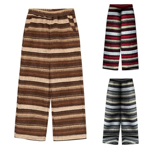 Kids Girls Boys Baggy Pants Streetwear High Waisted Wide Leg Pants Casual Loose Striped Lounge Pants Long Trousers3