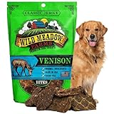 Wild Meadow Farms - Classic Venison Bites, Soft Jerky Treats for Dogs, Grain-Free & All-Natural, Ideal for Training, Portioning, and High-Value Rewards for All Breeds & Ages - 3.5 Ounce Pouch
