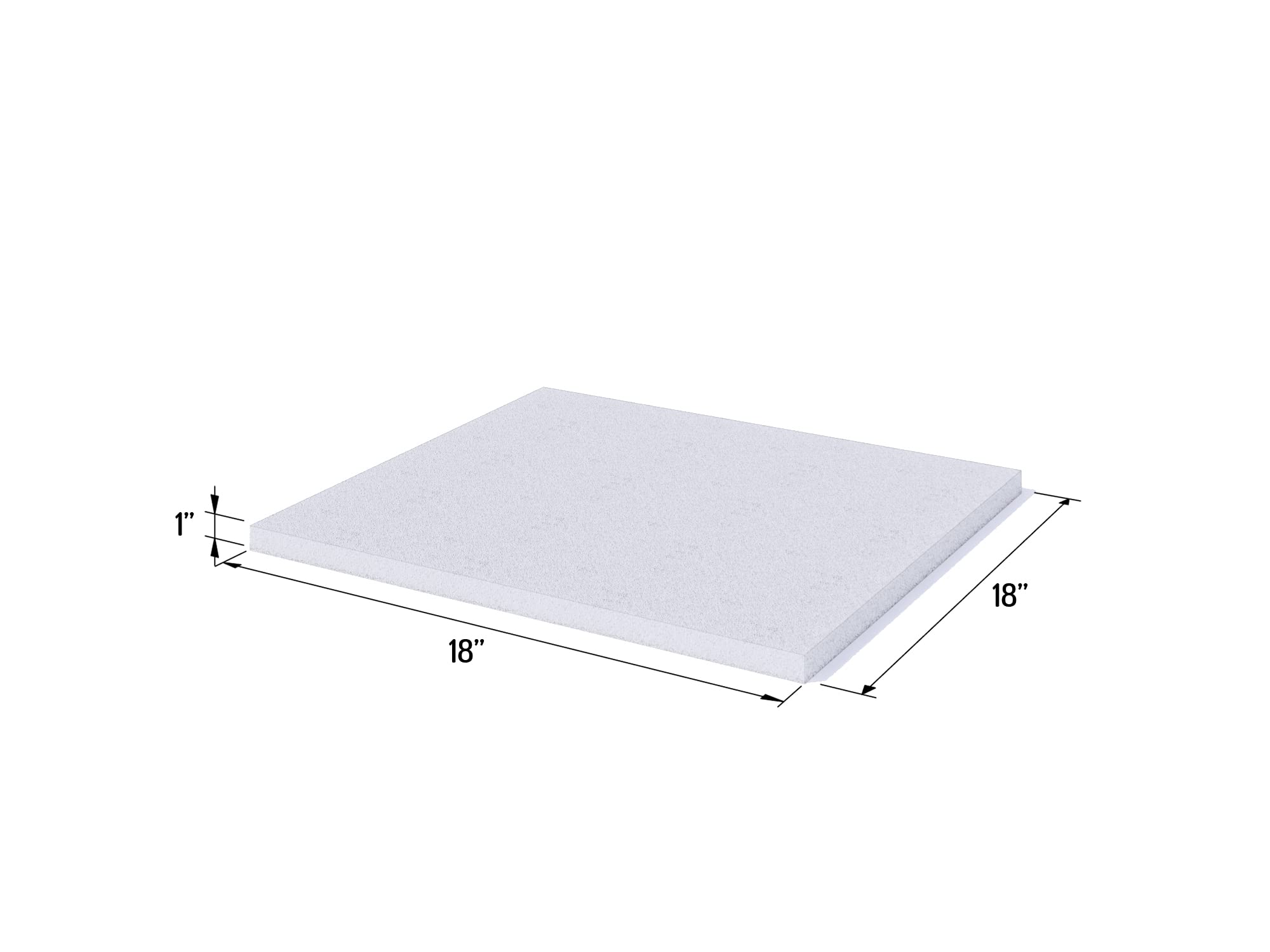 Foamy Foam 6Pack of High Density 1 inch Thick, 18 inch Wide, 18 inch Long Upholstery Foam, Cushion Replacement