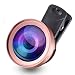VICTONY Professional 2 in 1 Phone Lens Kit with 0.45X Super Wide Angle Lens + 12.5X Macro Lens Special 52mm Diameter Thread Lens Clip-On Cell Phone Lens Rose Gold