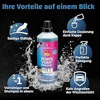 DR. WACK - A1 Power Foam Shampoo 1 Liter - Autoshampoo für Vorreinigung & Handwäsche - Kraftvoller & schonender Schaumreiniger - biologisch abbaubar - für alle Lackarten - Hochwertige Autopflege – Ansicht 6