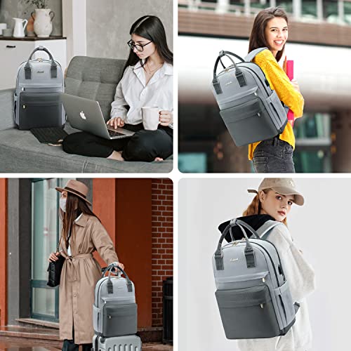 Image of LOVEVOOK Laptop Backpack for Women Girls, 15.6 Inch Waterproof Computer Backpack Student School Cute Bookbag Computer Bag