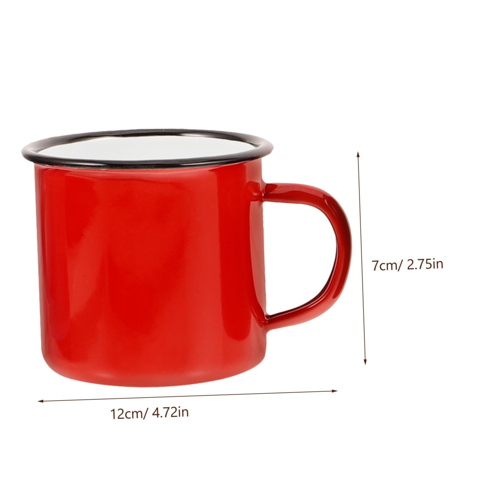 4stücke Emaillebecher Wiederverwendbare Trinkbecher Geeignet für Tee Kaffee Milch Wasser Getränke Heiße Partybecher Weinbecher Bruch und Verformungsbeständig