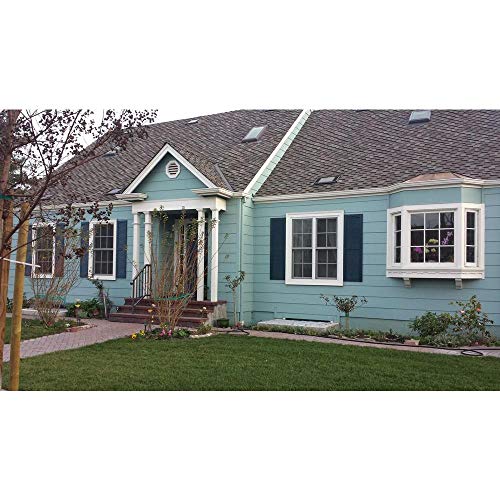 Lifetime Vinyl Ll1S12X04300Cb Standard Cathedral Top Center Mullion, Open Louver Vinyl Shutters, W/Installation Shutter-Lok's & Matching Screws (Per Pair), 12"W X 43"H, Classic Blue #TOP6