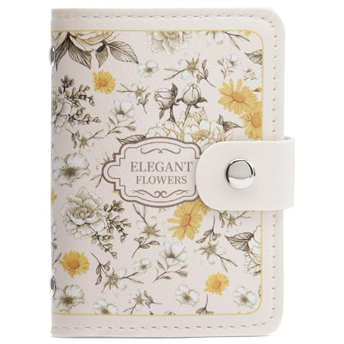 Image of RNIEGA Card Holder for Women Small Womens Wallet Vegan Leather RFID Blocking Transparent Card Case with 22 Slots