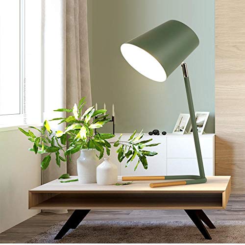 UPSTYLE Nordic lámpara de mesa minimalista moderna lámpara de mesita de noche estudio LED lámpara de mesa giratoria aprendizaje lámpara de mesa de protección ocular Verde