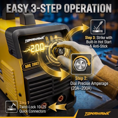Image of Tomahawk ARC-2002 180A /200A Inverter ARC Welding Machine | Dual Phase | 60% Duty Cycle | 72V Open Circuit | Runs up to 4.0mm Rod | 1+2 Phase 230V /380V | IGBT Hot Start & Anti-Stick | 5 PCB