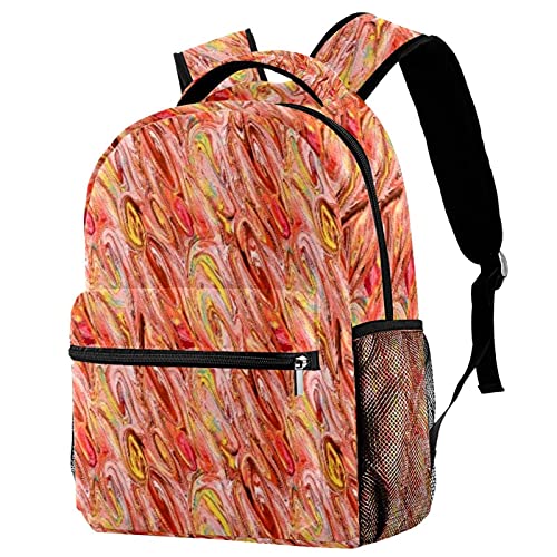 Sac à dos femme de voyage haute capacité multicolore imprimé abstrait