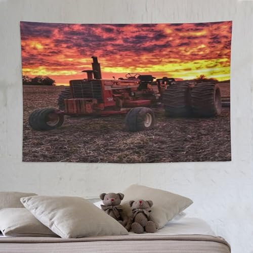 Tapisserie tracteur DCCCY en tissu polyester decoration murale salon 150x230cm