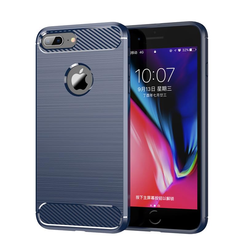 Image of Hybrid Carbon Fiber Back Case for iPhone 7 Plus / 8 Plus (Blue)