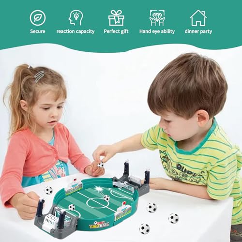 Tischfussball,Mein HERZ Tischfussball Kinder Interaktives TischfußBallspiel,Tischkicker Spielzeug Tischkicker mit 6 Fußbälle Fußball Geschenke für Jungs für Kinder Erwachsene – Bild 6