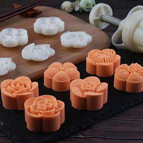 Ylskmu Cookie Stamp 6pcs 50g Moon Cake Mold Set - Image 2