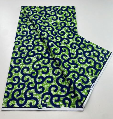 LOUKEKE Tissu Wax Ankara 6 Yards Doux, imprimé Africain nigérian, Coton, pagne hollandais pour Couture féminine