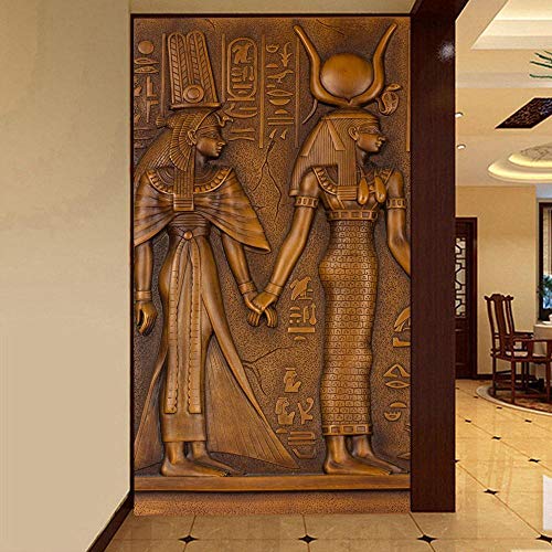 BYSQX Kinderzimmer 3D Benutzerdefinierte Prinzessin Tapete Wandbild Retro Altes Ägypten Pharao Wandtattoo Diy Selbstklebende Poster Foto Tapete Wandkunst Decoration Geschenk 200 X 200 cm Cover