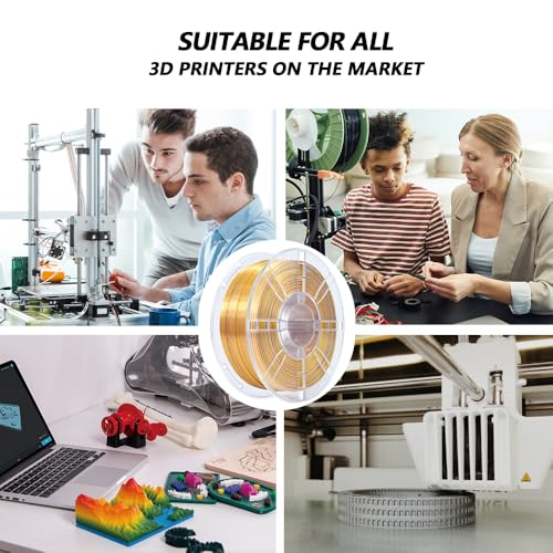 Image of iBOSS Silk PLA+ Filament 1.75mm Purple Gold Dual Color PLA Plus 3D Printer Filament 2 in 1 Coextrusion 1KG Spool(2.2lbs) 3D Printing Filament Dimensional Accuracy + /- 0.02mm Fit Most FDM Printers