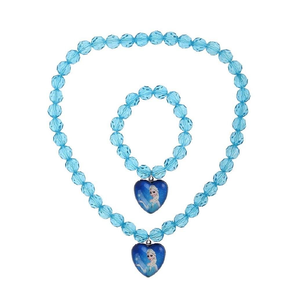 Septreize Alloy Kids Frozn El-Sa Princess Necklace & Bracelet Set For Unisex Child - Ct-1J1A-Xmqf (Multicolor) (B09J8PK4PR) Amazon Price History, Amazon Price Tracker