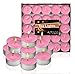 Tea Lights Candles,G2PLAY Set of 50 Unscented Candle for Home, Patio, Gardens, Outdoors, Weddings, Parties (Pink)