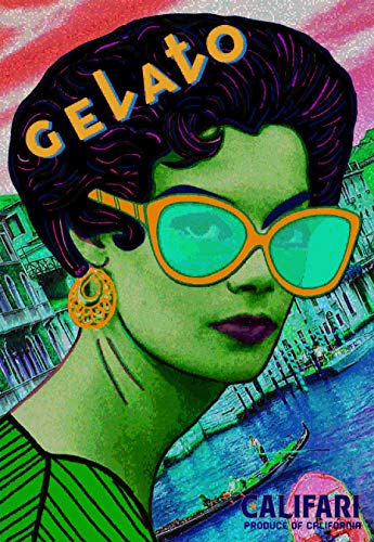 Califari Gelato - Vivid Color Poster, Art, Decor for a House, Dorm, Dispensary, Store, or Shop - 13  x 19  Lithograph Print