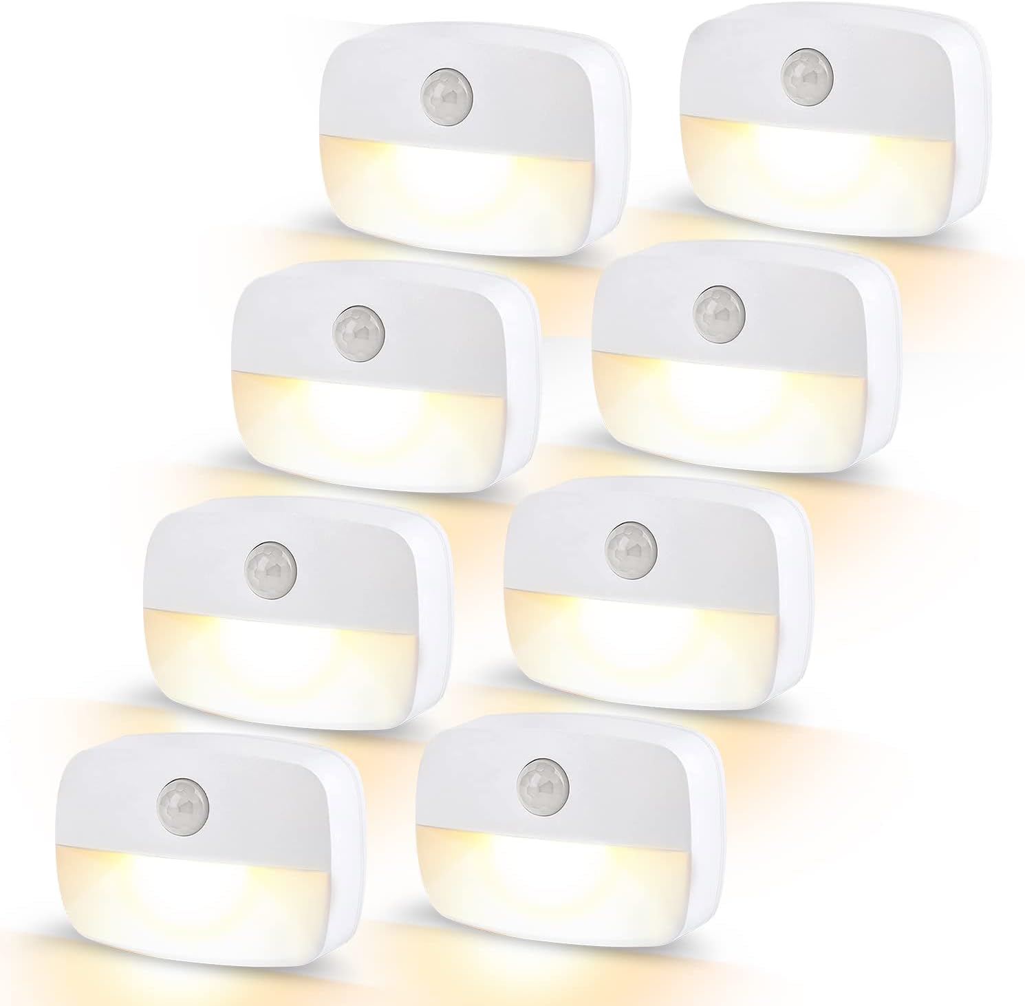 Led Night Light, Sensor lights indoors, Stick On Night Light by Battery Powered, stair lights motion sensor, Automatic ON/Off baby night light for Stair, Hallway, Closet, Kitchen,Cupboard,toilet light