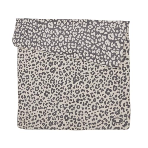 TOM TAILOR Coperta Jacquard 150x200 cm 58% 32% Poliacrilico 10% Con Motivo Reversibile Cuciture a Macchina e Logo Intrecciato JACQUARD BLANKET LEO Sunny Sand & cotone grigio beige