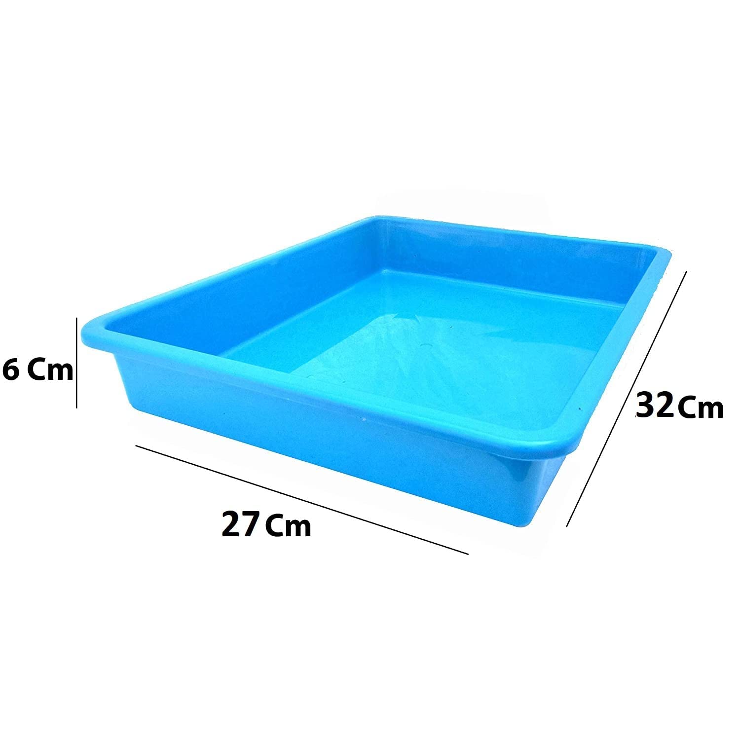 Blumfye A4 Document Tray, Plastic Office Desk Organizer, 32 x 27 x 6 cm, Blue