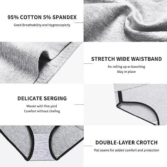 Image of DIVING DEEP Womens Breathable 100% Hipser Regular & Plus Size Underwear | Cotton Brief | High Waist Full Coverage Tummy Controller | High Rise Underpants Womens Panties - (Pack of 4)