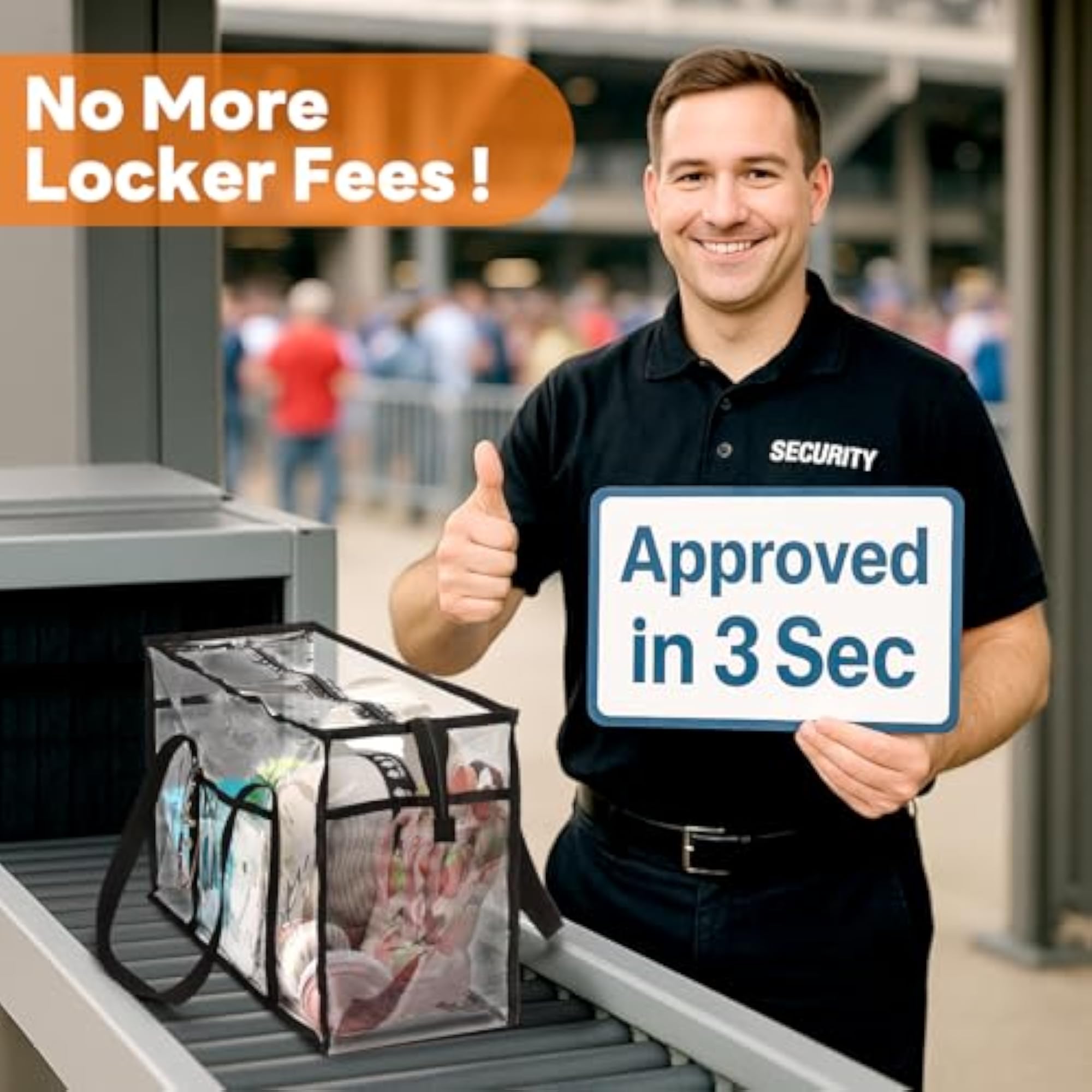 Clear Beach Tote Bag - Waterproof and Stadium Approved