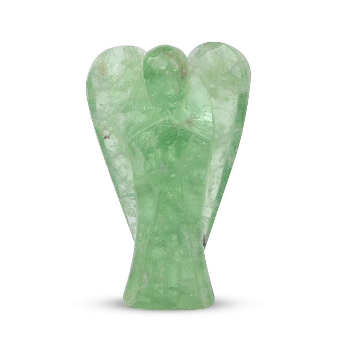 Reiki Crystal Products Green Flourite Angel, Green Flourite Angel Statues, Natural Crystal Stone Angel Size 5 cm (2 inch)
