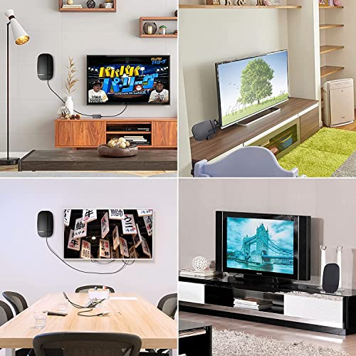 Krevi TV Antenna for Smart TV - Antenna TV Digital HD Indoor Range 16FT Cable Support 4K 1080p and All TVs - Thumbnail 5