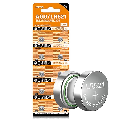 10 piezas Pilas AG0 LR521 379 de botón alcalinas 1.5V