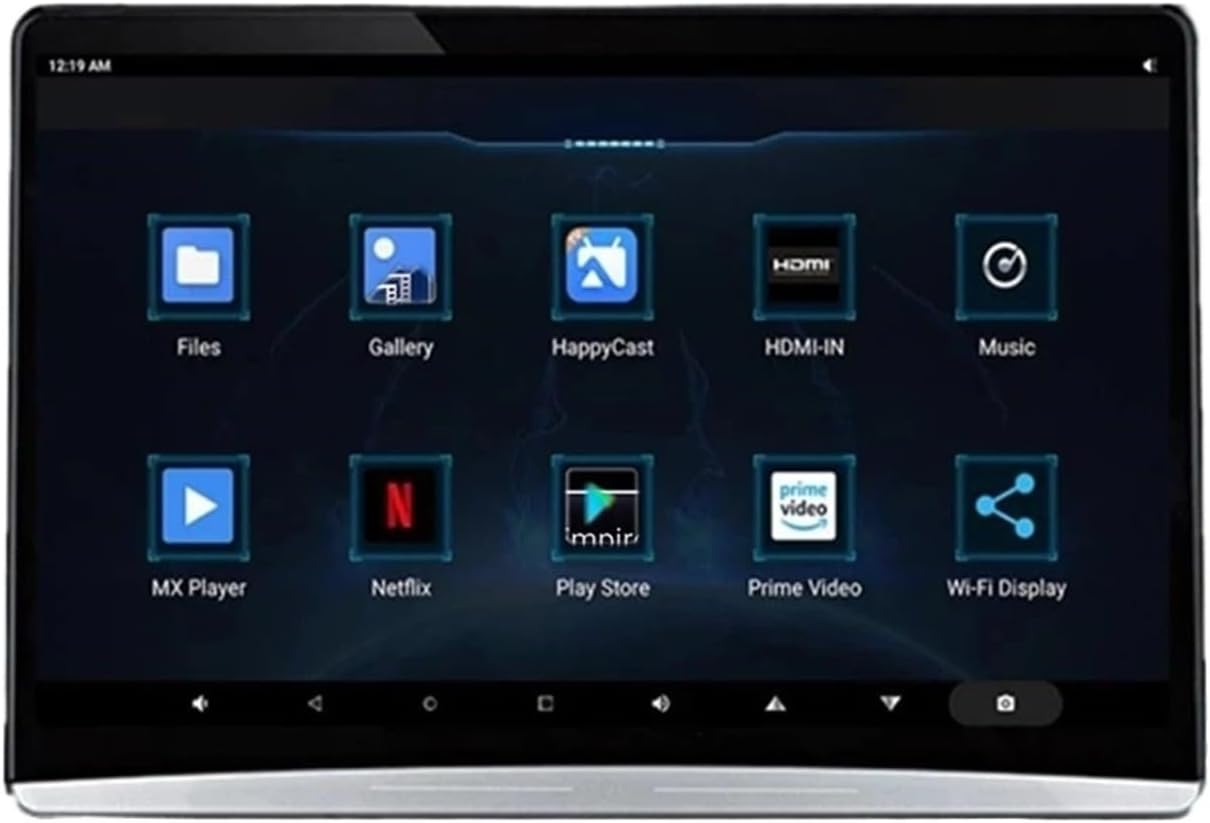 13.3 Inch 4K Car Headrest Monitor Tablet PC HD 1080P WiFi/Bluetooth/HDMI/FM/Mirror Link/Miracas APP Video Player Easy Setup for Trips，1PC Monitor