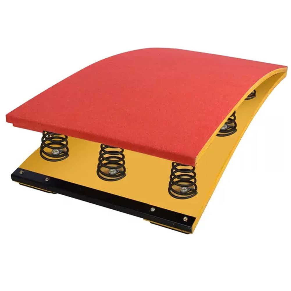 Gymnastic Springboard, Portable Curved Manganese Steel Thickened Spring Inside, No Deformation And Strong Bearing Capacity, Ideal for School/Sports Club/Gym ( Color : Red , Size : 120x60x26cm-C )