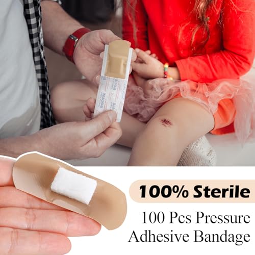 Geiserailie 100 Pcs Pressure Bandages XL for Dialysis Patients 2.83 x 1.18 Inch Pressure Adhesive Bandage Waterproof for Wound Care Absorbent Pad Thin Skin Seniors First Aid Essential - Image 6