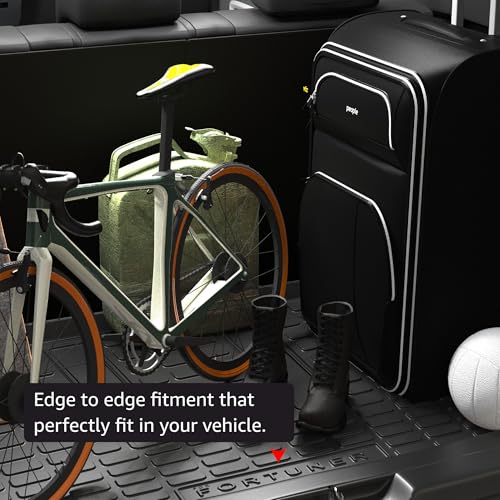 Image of GFX Car Trunk Rear Mat Boot Dicky Mat (After-Market) Compatible with Kiger (2021 Onwards) Black Custom Fit Heavy Duty TPV Material