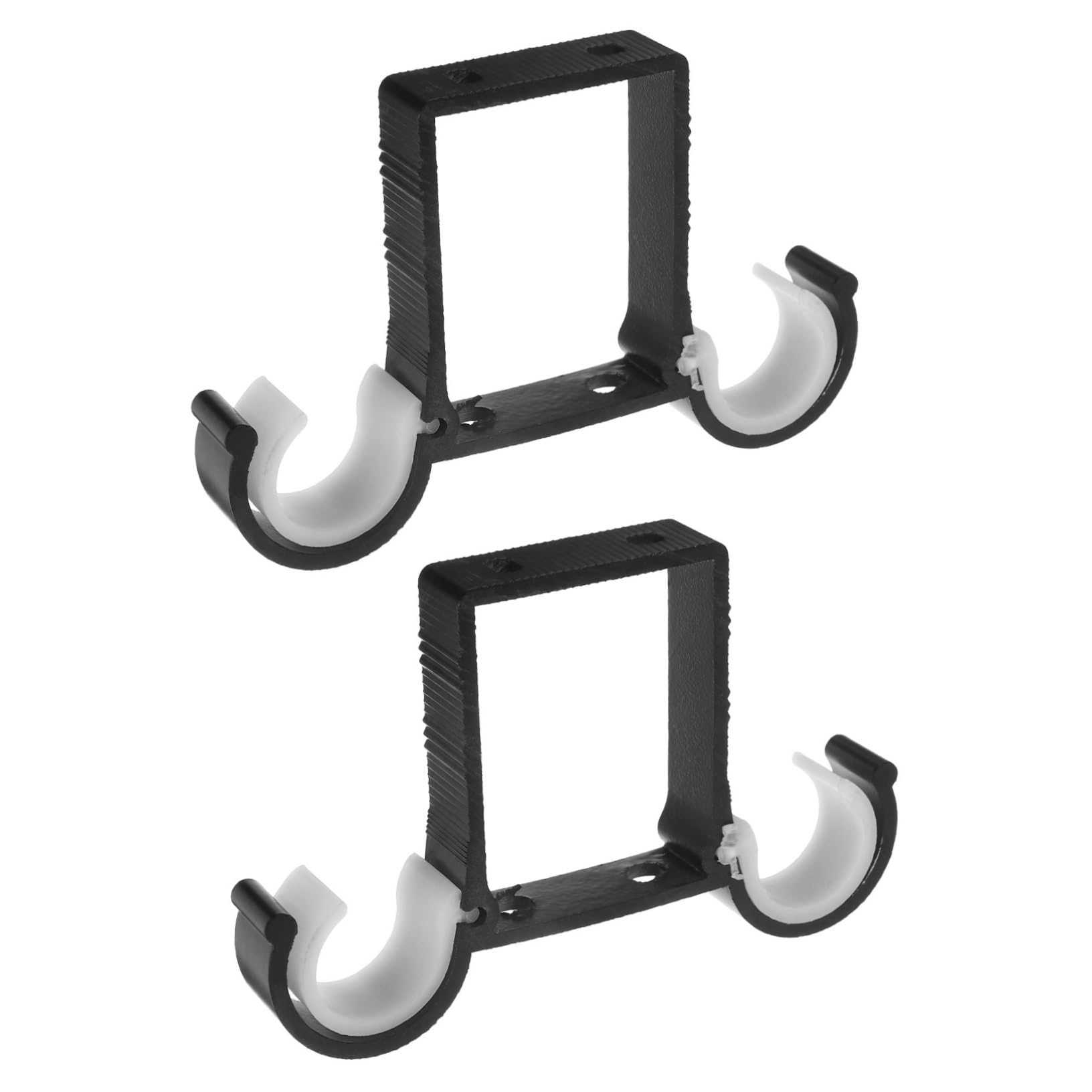 Cabilock 2pcs Dual Curtain Rod Holder Aluminum Alloy Ceiling Track Mount Bracket for Stylish Drapery Modern Homes Offices User Friendly Installation Sturdy Wear Resistant Design