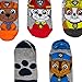 Nickelodeon boys Paw Patrol 5 Pack No Show Casual Sock, Grey Assorted, sock size 6-8.5 US