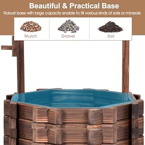 Rusticwoodenwishingwellplanteroutdoorwishingwellwithheightadjustablehangingbucketroofflowerplanterwishingwellsrusticfirwoodbucketforgardenyarddecoration45inch Urban Country Home Decor Rustic wooden wishing well planteroutdoor wishing well with height adjustable hanging bucket roof flower planter wishing wells rustic fir wood bucket for garden yard decoration45 inch urban country home decor