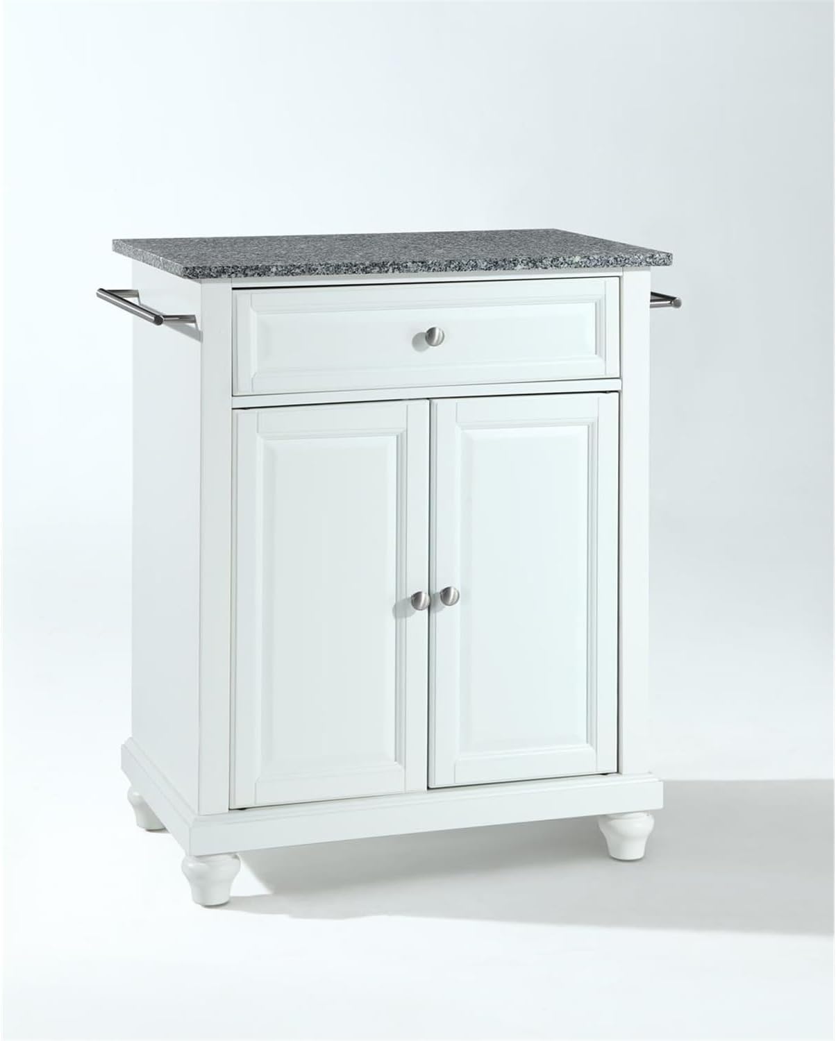 HomeStock Island Oasis Portable Kitchen Island, Spacious Countertop, Portable Design, Modern Kitchen Furniture, Convenient Storage Drawer Kitchen Island White/Natural Wood Top
