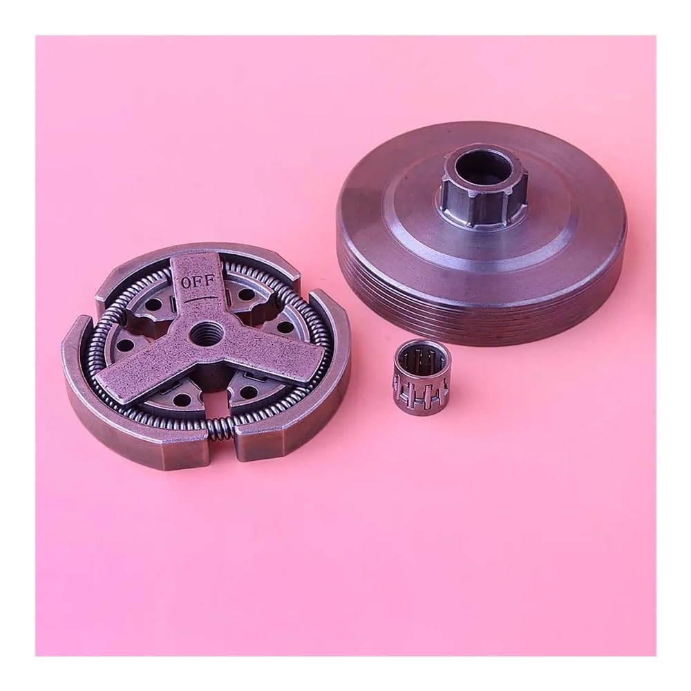 Tambor de Embrague 3/8 7T, Kit de rodamiento de Aguja y Embrague Apto for Motosierra 3800, Piezas de Motor de Motosierra