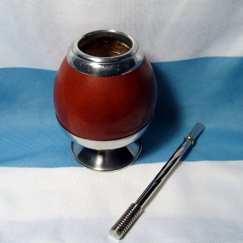 ELEGANT MATE GOURD YERBA TEA WITH STRAW BOMBILLA KIT HEALTHY DRINK SET 0062 SHIPS FROM USA