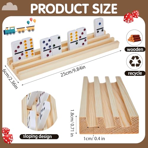 Set Poen de Mexican Train Dominoes en Madera miniatura 3