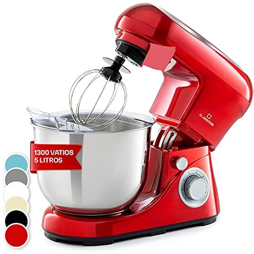 Klarstein Batidora Amasadora con Bol 5L para Hornear, Robot Cocina, Amasadora Reposteria 1300W, Gancho y Bol para Mezclar, Electrodomesticos Cocina Varillas Rotación Planetaria con 6 Velocidades | Ya disponible en tu tienda friki favorita! En mundofriki.es! Klarstein Batidora Amasadora con Bol 5L para Hornear, Robot Cocina, Amasadora Reposteria 1300W, Gancho y Bol para Mezclar, Electrodomesticos Cocina Varillas Rotación Planetaria con 6 Velocidades | Ya disponible en tu tienda friki favorita! En mundofriki.es!